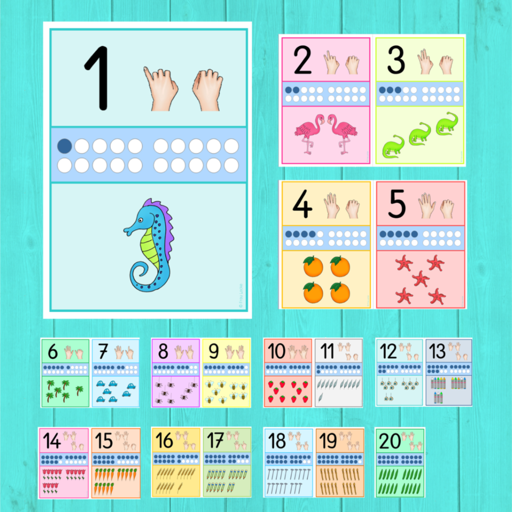 Zahlenkarten Ziffernkarten Buchstabenkarten Lernkarten für Zahlen oder Alphabet 