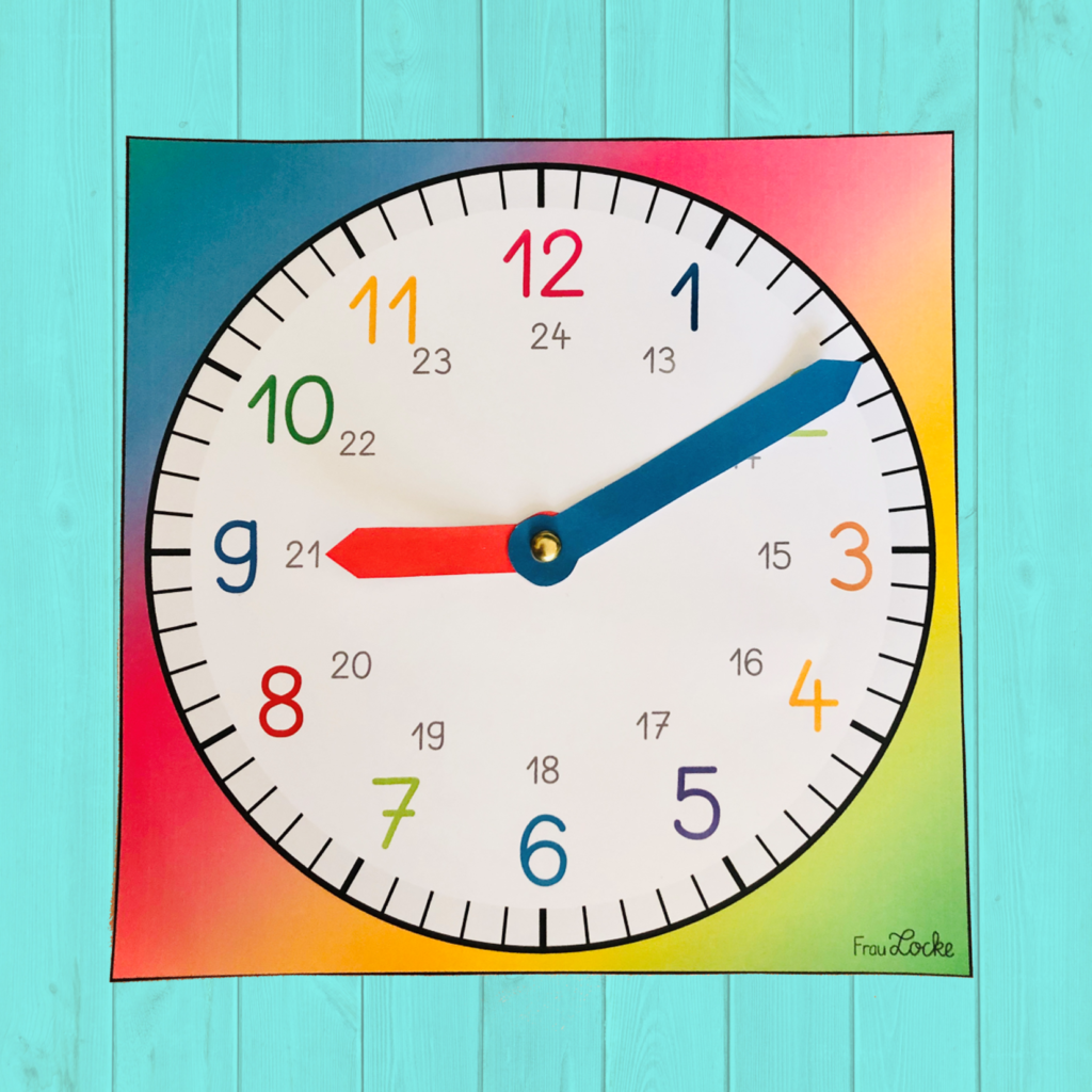 Bastelvorlage digitale Uhr für alle Altersstufen – Unterrichtsmaterial im  Fach Mathematik